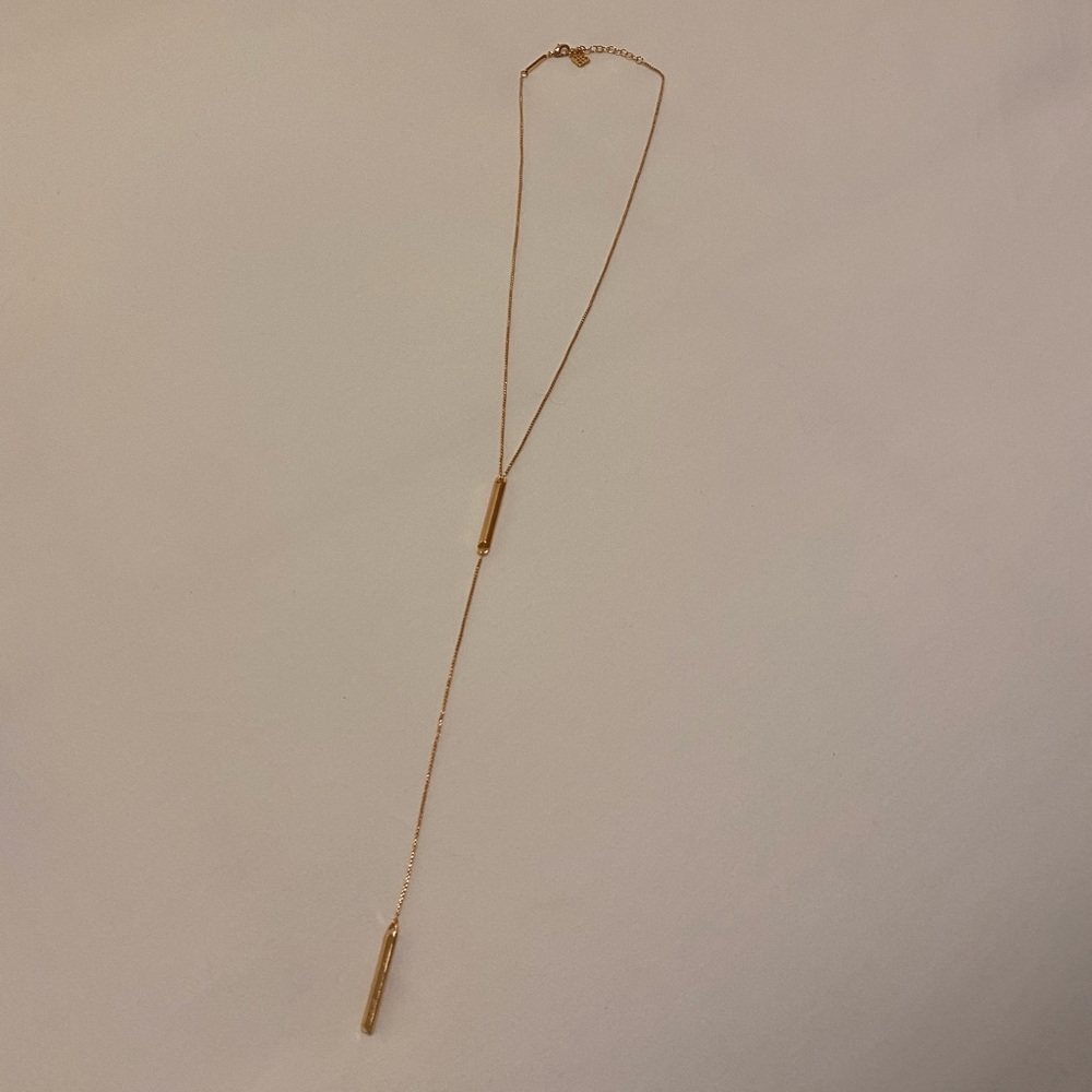 Kendra Scott rose gold long necklace
